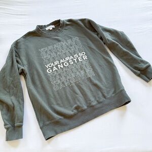 Spiritual Gangster Green Crewneck Sweater size S